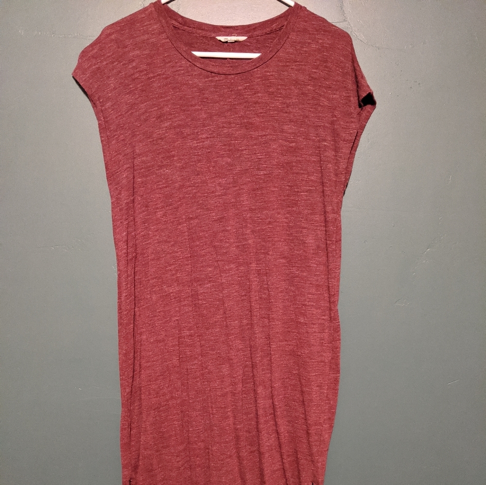 Burgundy Maxi Dress with Slit